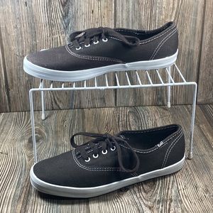 KEDS Sneakers Women's Size 7.5M Brown and White Canvas Athletic Shoes